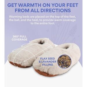 Leonns Heated Lavender Warming Slippers